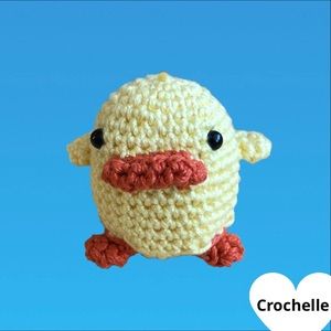 Crochet Baby Duck Amigurumi w/wo Keychain